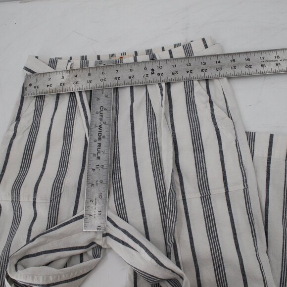 Marine Layer Pants Womens Small Wide Leg Tie Waist Striped Hemp Lyocell Blend - Picture 7 of 10